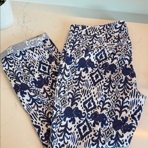 Lilly Pulitzer Navy and White Printed Bottoms